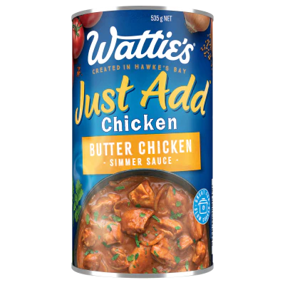 Wattie's Just Add Chicken Butter Chicken Simmer Sauce 535g
