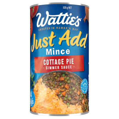 Wattie's Just Add Mince Simmer Sauce Cottage Pie 535g