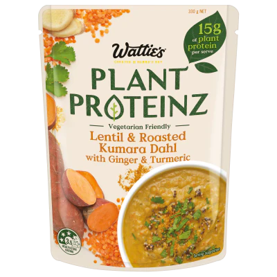 Wattie's Plant Proteinz Lentil & Roasted Kumara Dahl With Ginger & Turmeric 330g