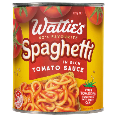 Wattie's Spaghetti In Rich Tomato Sauce 820g