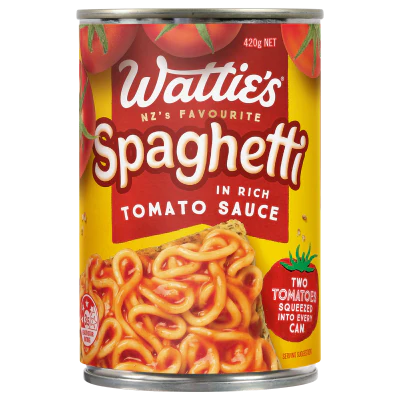 Wattie's Spaghetti In Tomato Sauce 420g