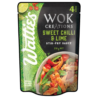 Wattie's Wok Creations Sweet Chilli & Lime Stir-Fry Sauce 210g