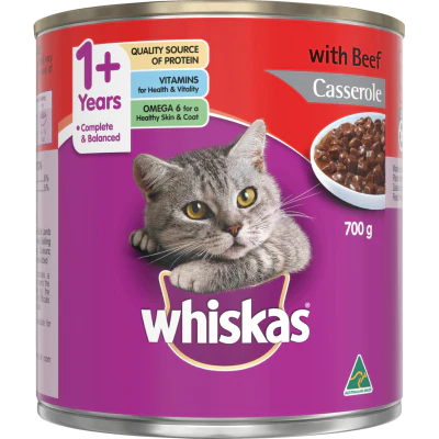 Whiskas Beef Casserole Wet Cat Food 700g