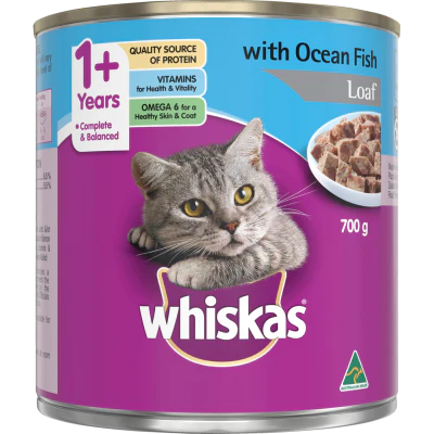 Whiskas Ocean Fish Loaf Wet Cat Food 700g