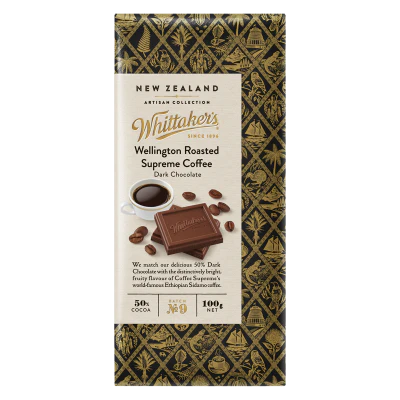 Whittaker's Wellington Roasted Supreme Coffee Chocolate 100g