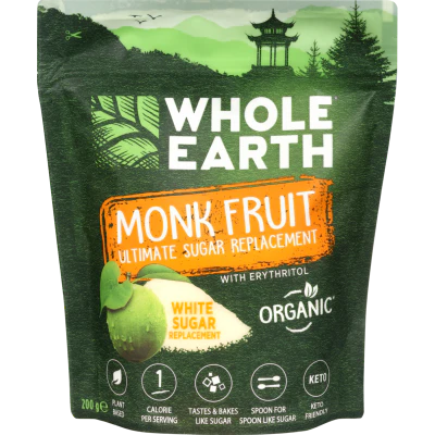 Whole Earth Monk Fruit Ultimate White Sugar Replacement 200g