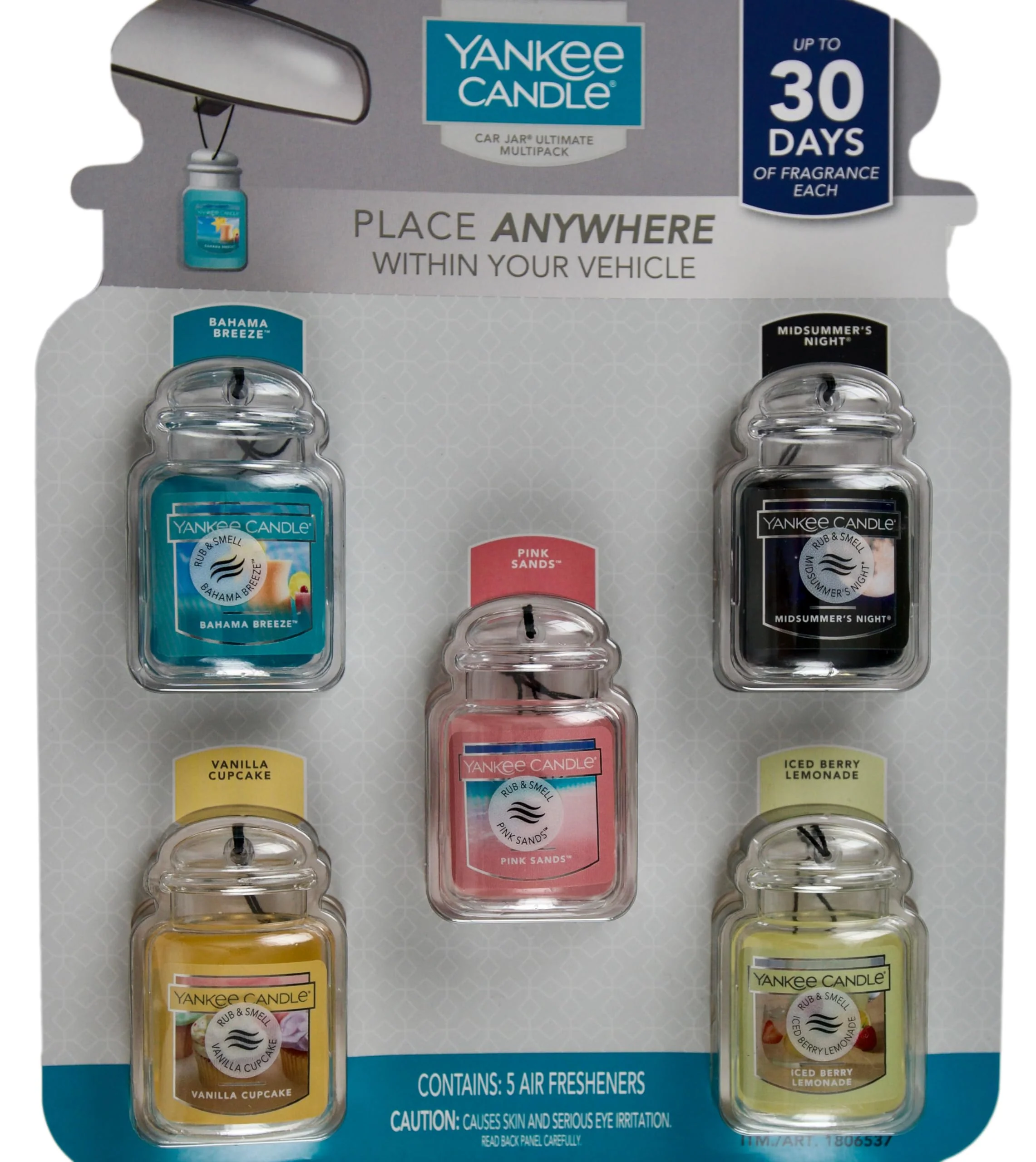 Yankee Candle Car Jar Air Freshener 5 pack