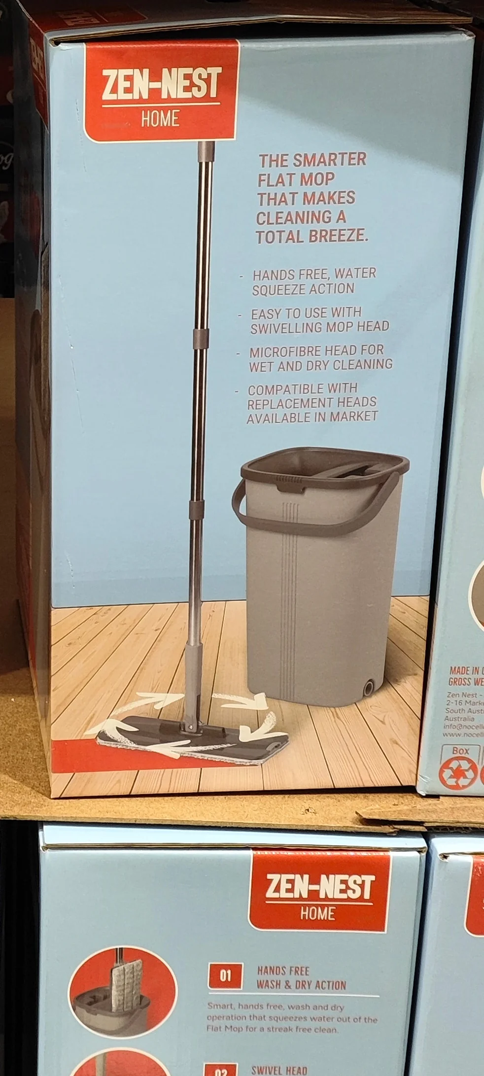 Zen Nest Spin Mop & Bucket Set with 2 Refill Heads